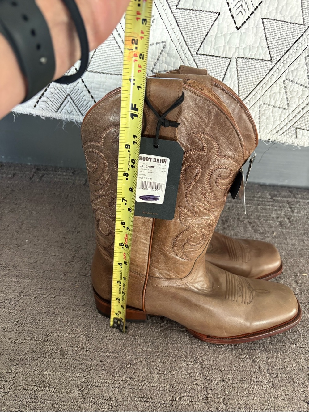 Shyanne Women’s embroidered Brown Leather Cowboy Boots